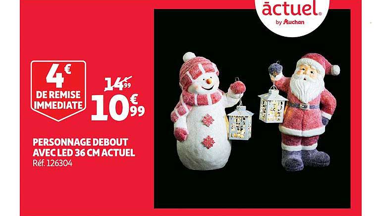 personnage debout avec led 36 cm actuel