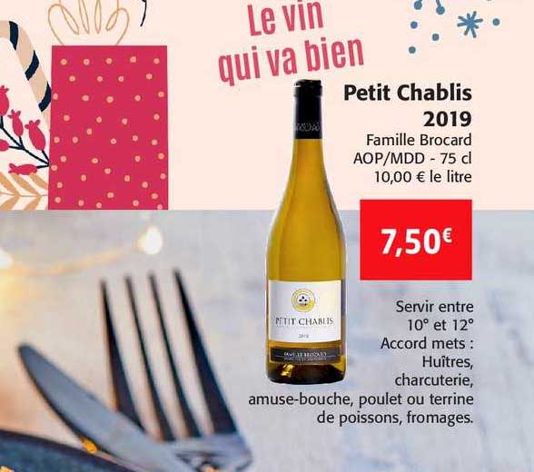 petit chablis 2019 famille brocard