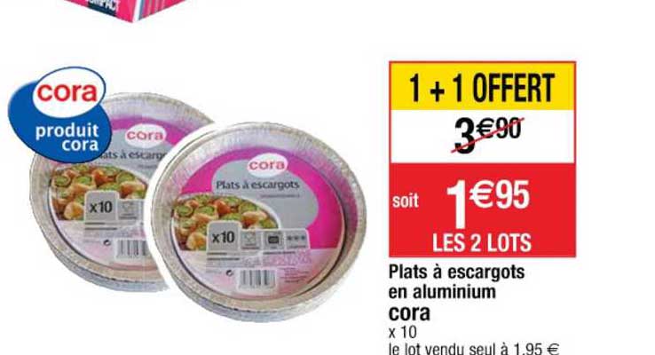 Plats à Escargots En Aluminium Cora