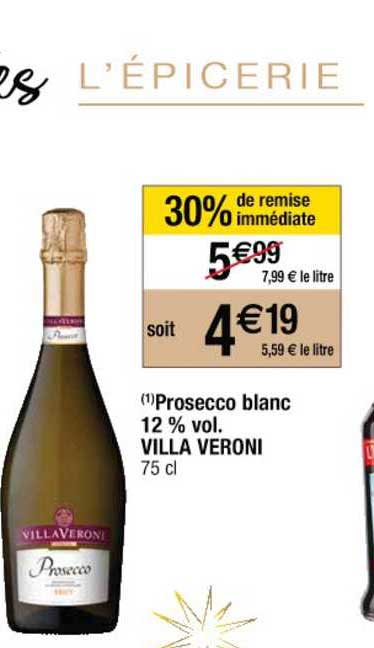 prosecco blanc 12% vol. villa veroni