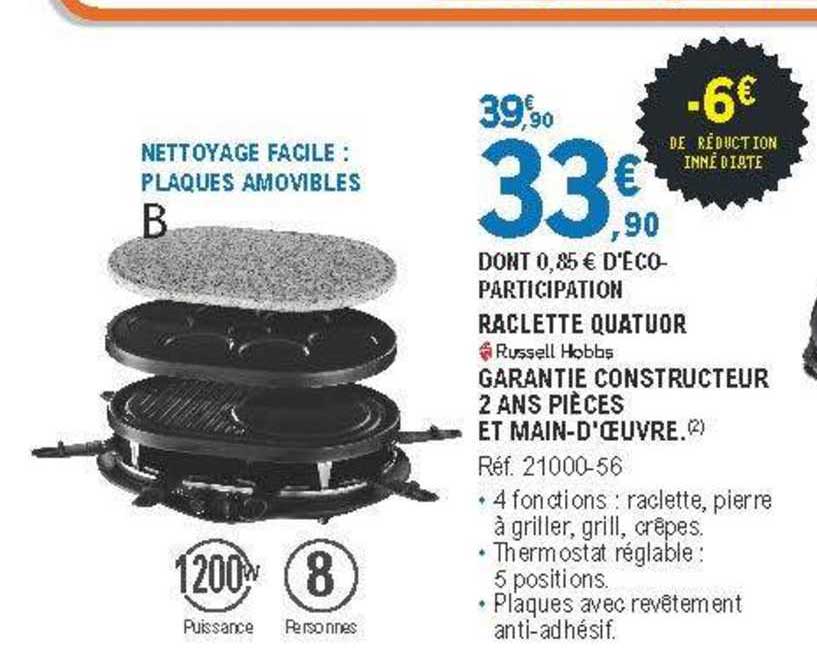 raclette quatuor russell hobbs