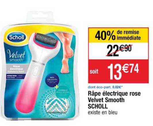 râpe électrique rose velvet smooth scholl