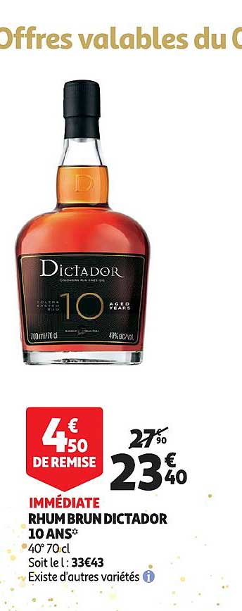 rhum brun dictador 10 ans