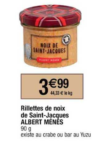 rillettes de noix de saint jacques albert ménés