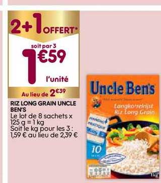 riz long grain uncle ben's