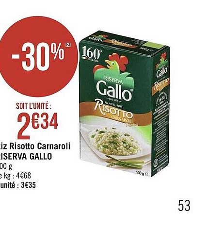 riz risotto carnaroli riserva gallo