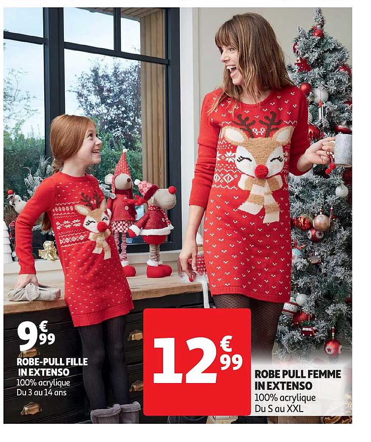 robe-pull fille in extenso, robe-pull femme in extenso