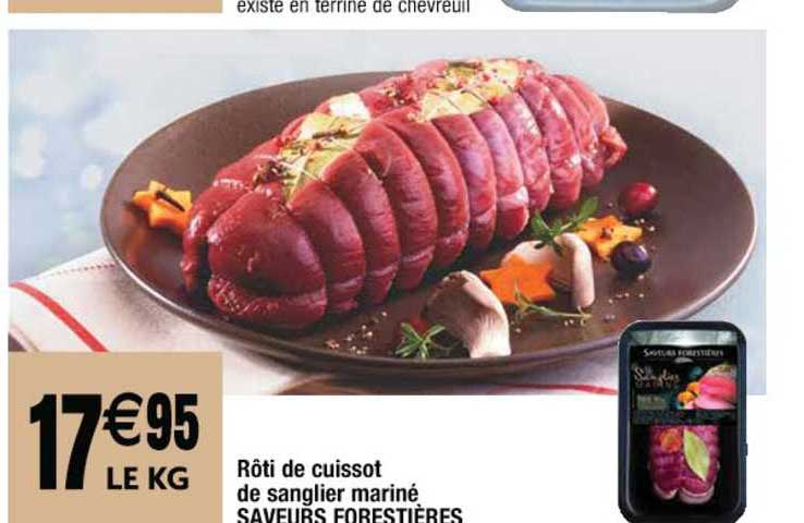 rôti de cuissot de sanglier mariné saveurs forestières