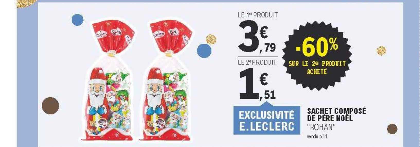 Sachet Composé De Père Noël "rohan"