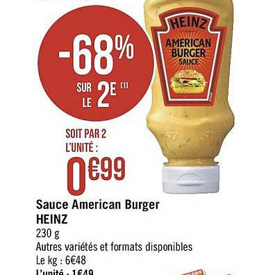sauce american burger heinz
