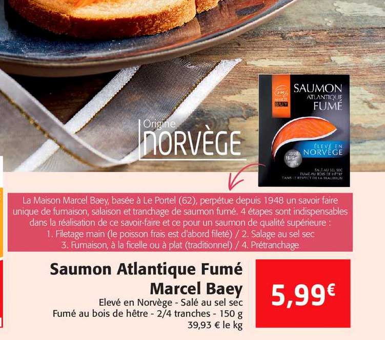 Saumon Atlantique Fumé Marcel Baey