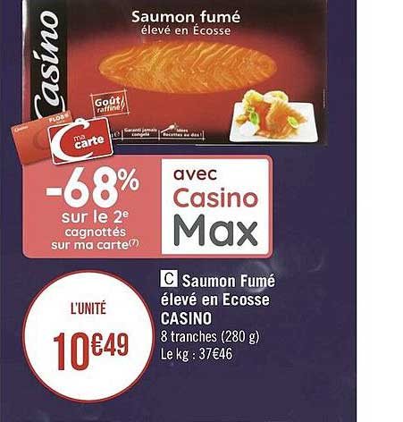 Saumon Fumé élevé En écosse Casino