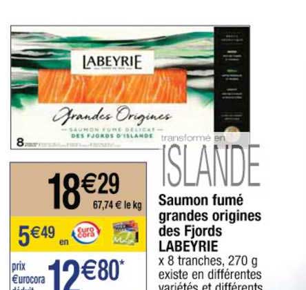 saumon fumé grandes origines des fjords labeyrie