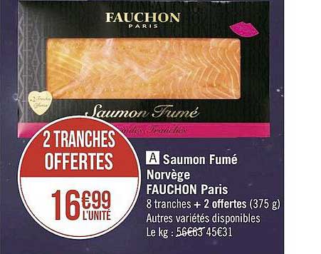 saumon fumé norvège fauchon paris