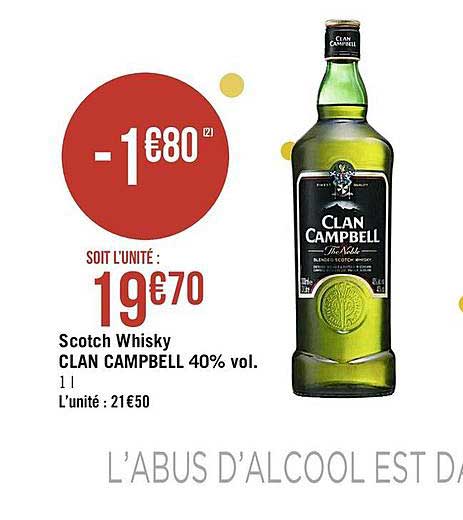 scotch whisky clan campbell 40% vol.