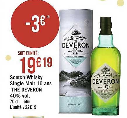 scotch whisky single malt 10 ans the deveron 40% vol.