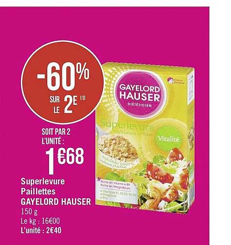 superlevure paillettes gayelord hauser