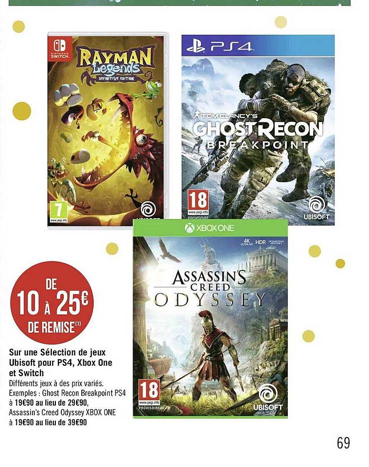 sur une sélection de jeux ubisoft pour ps4, xbox one et switch