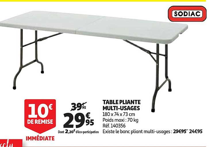 table pliante multi-usages sodiac