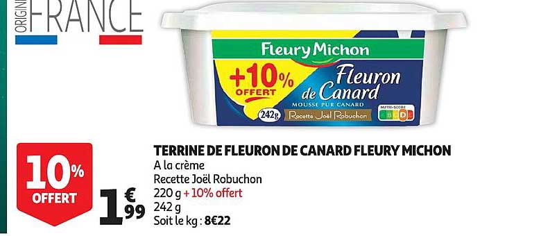 terrine de fleuron de canard fleury michon