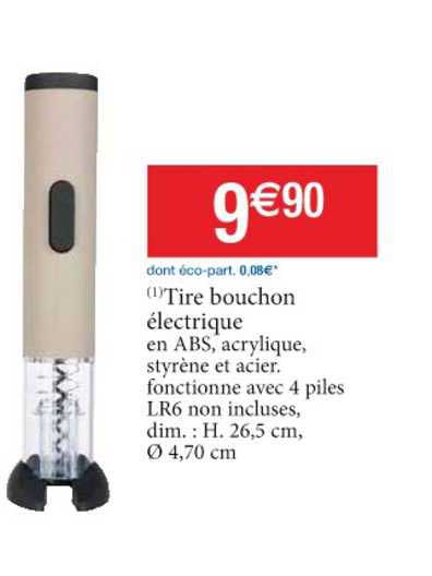 tire bouchon électrique