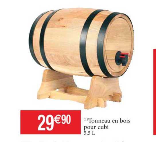tonneau en bois pour cubi