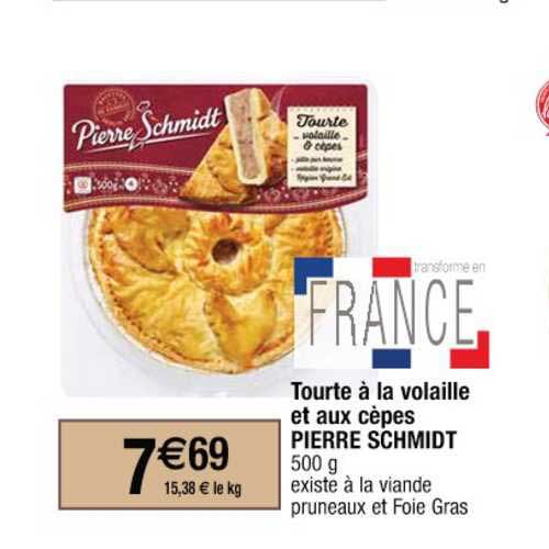 tourte à la volaille et aux cèpes pierre schmidt