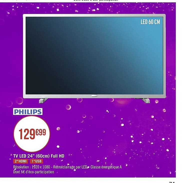 Tv Led 24" (60cm) Full Hd Philips