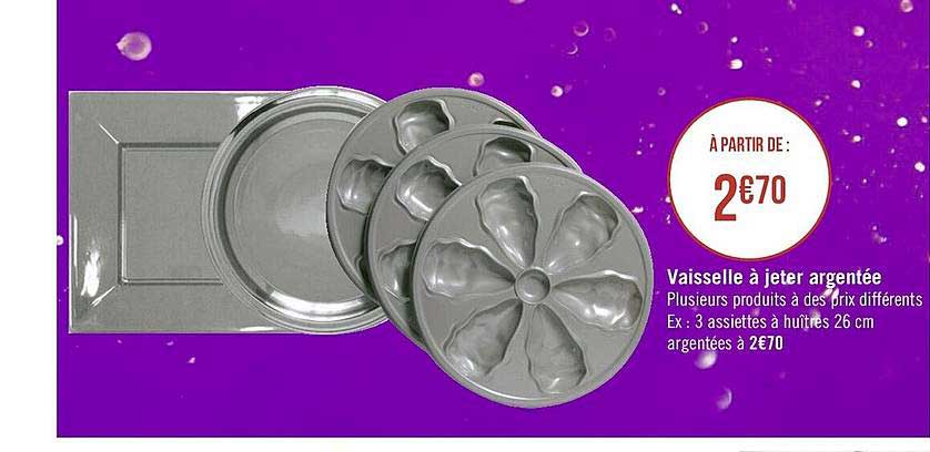 vaisselle à jeter argentée