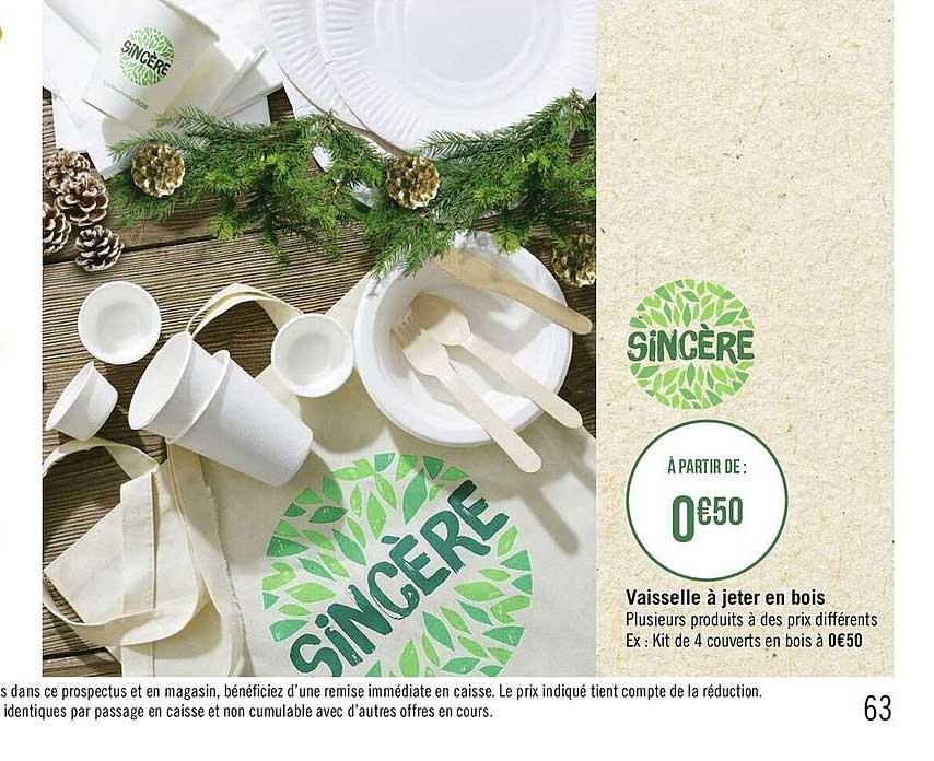 vaisselle à jeter en bois sincère