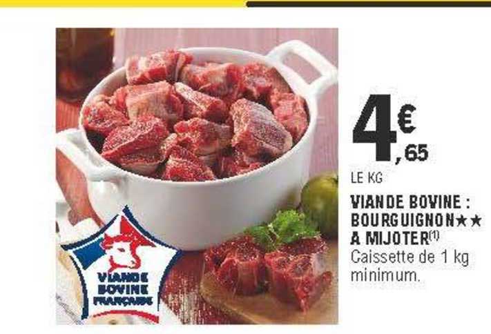 viande bovine : bourguignons à mijoter