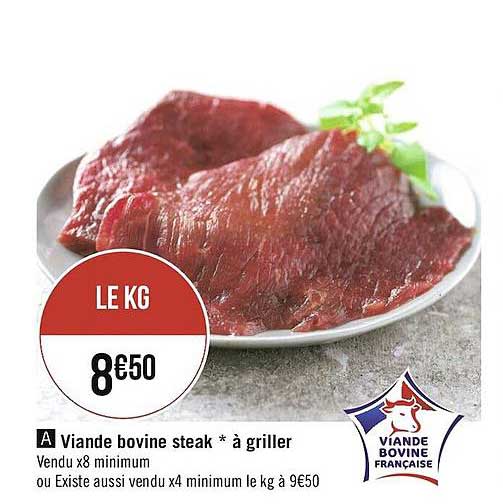 Viande Bovine Steak à Griller