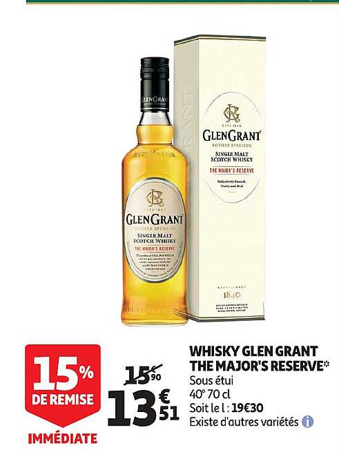 whisky glen grand the major's reserve