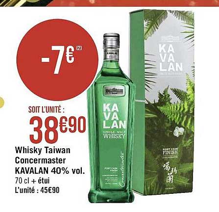 whisky taiwan concermaster kavalan 40% vol.
