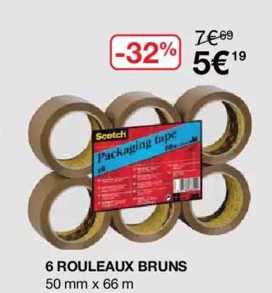 6 rouleaux bruns