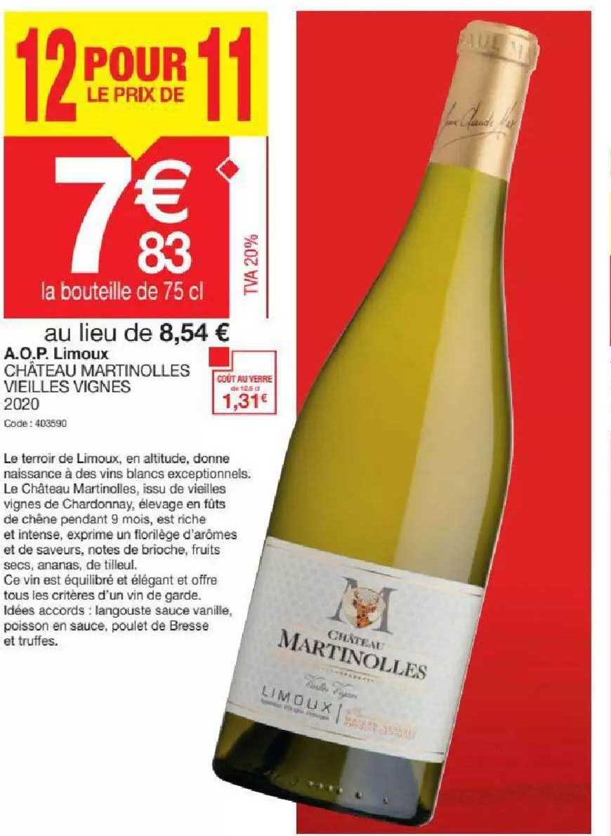 a.o.p. limoux château martinolles vieilles vignes 2020
