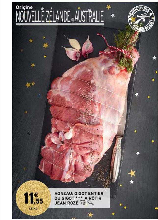 agneau : gigot entier ou gigot *** à rôtir jean rozé