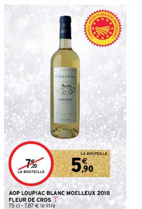Aop Loupiac Blanc Moelleux 2018 Fleur De Cros