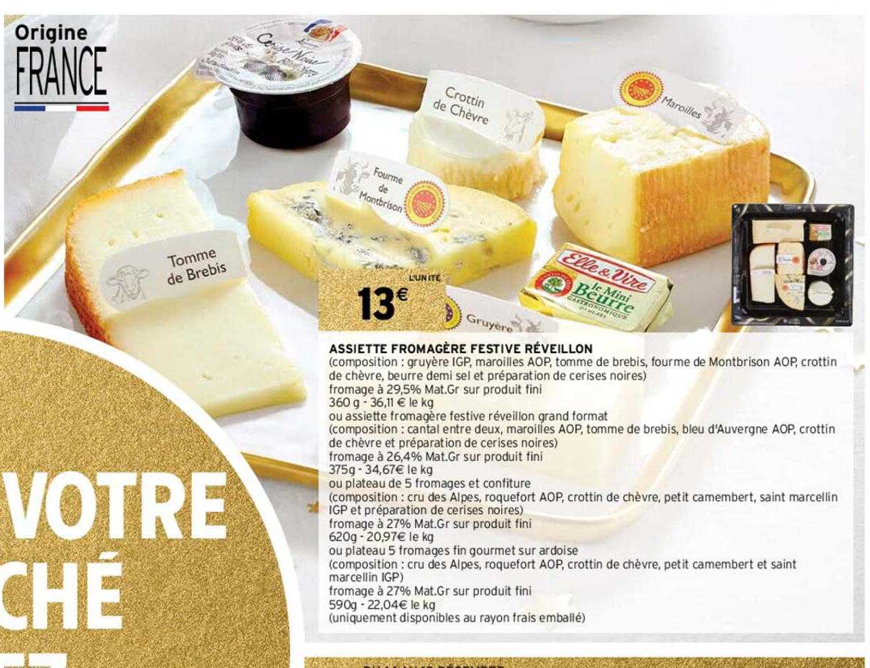 Assiette Fromagère Festive Réveillon