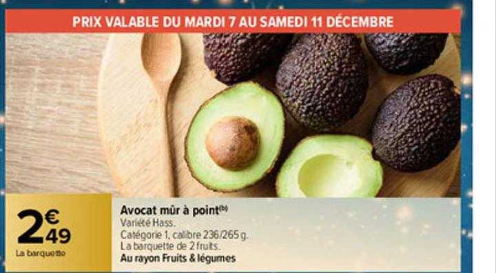 avocat mûr à point