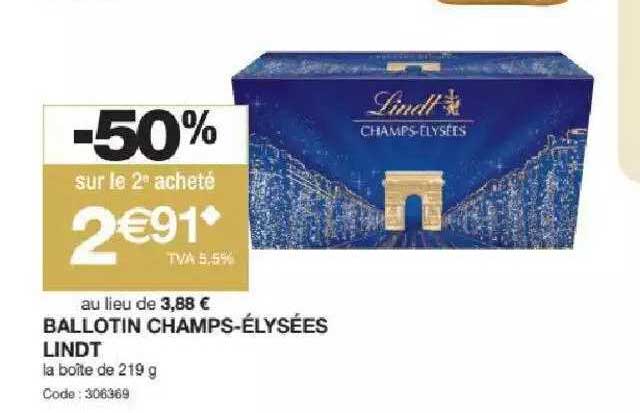 ballotin champs-élysées lindt