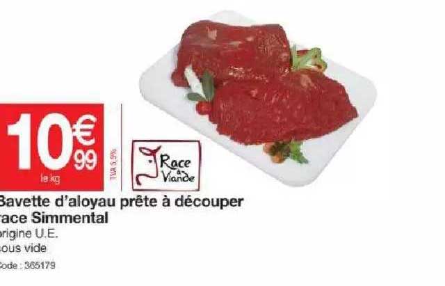 bavette d'aloyau prête à découper race simmental