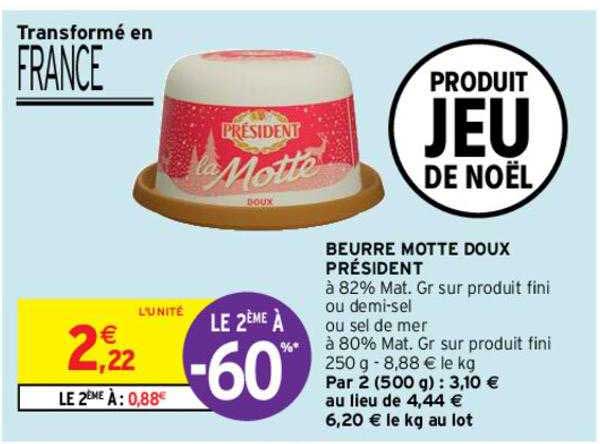 beurre motte doux président
