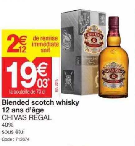 blended scotch whisky 12 ans d'âge chivas regal