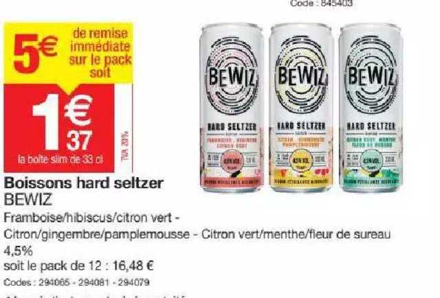 boissons hard seltzer bewiz