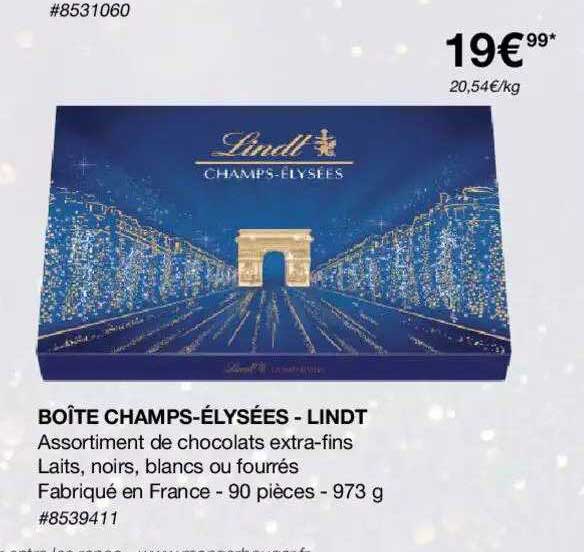 boîte champs-élysées - lindt