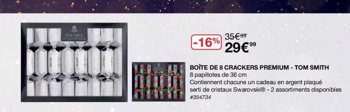 boîte de 8 crackers premium - tom smith