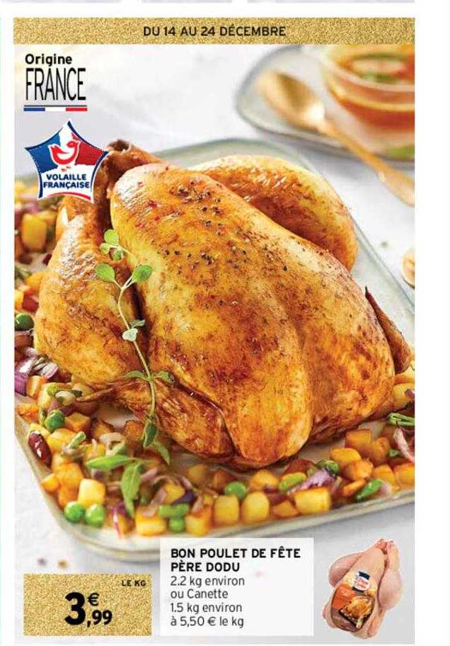 bon poulet de fête père dodu