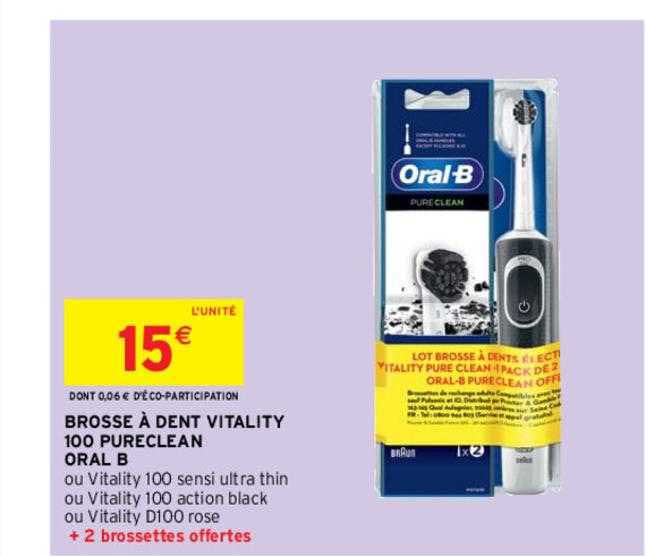 brosse à dent vitality 100 pureclean oral b