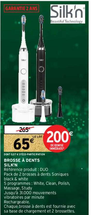 brosse à dents silk'n